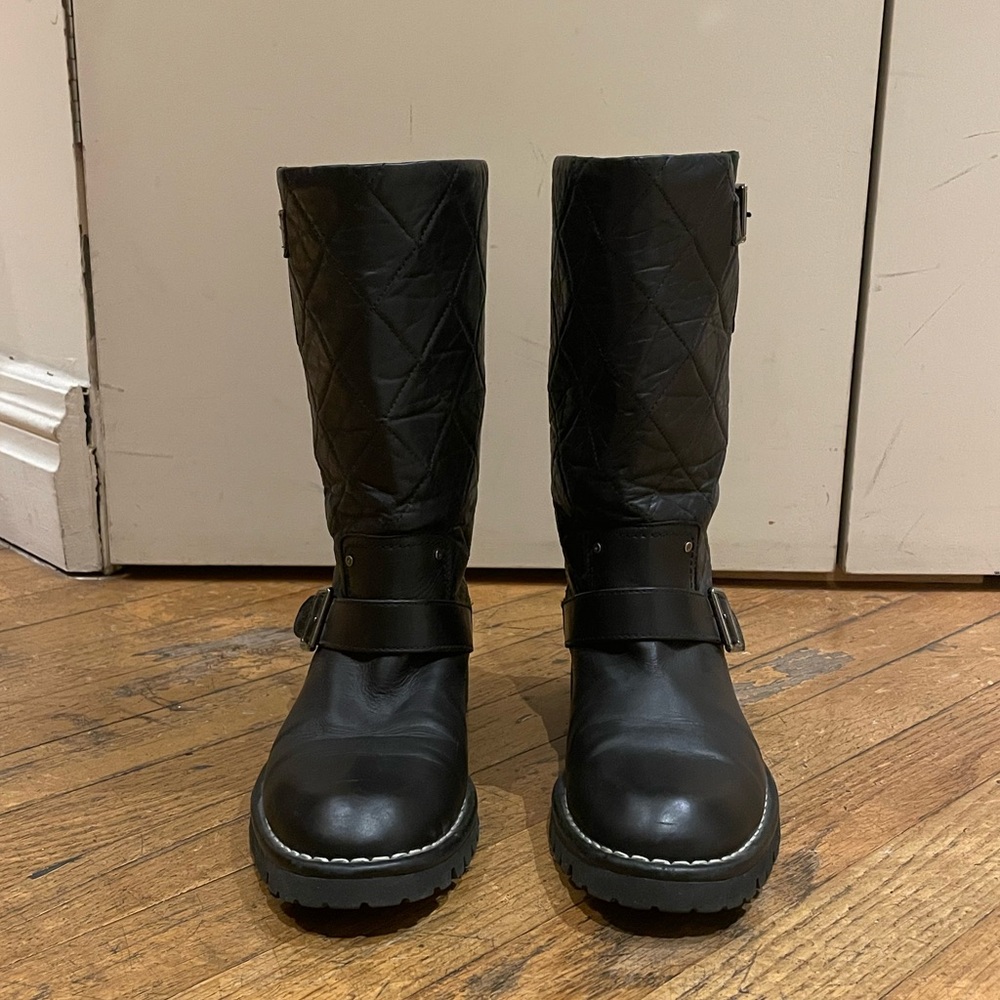 Vintage Chanel mid combat boots